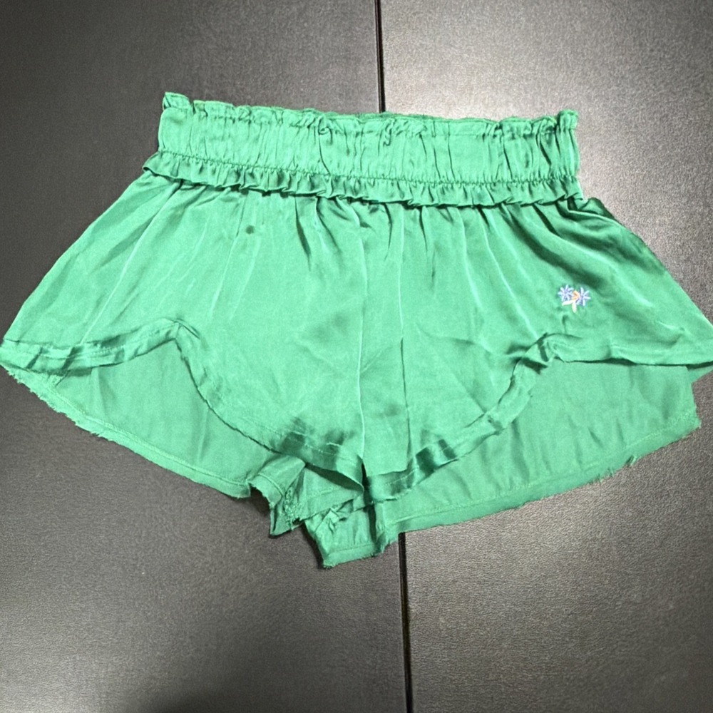 Intimately Free People Like Honey Meadow Green Pajama PJ Shirt & Shorts Size S - Picture 7 of 10